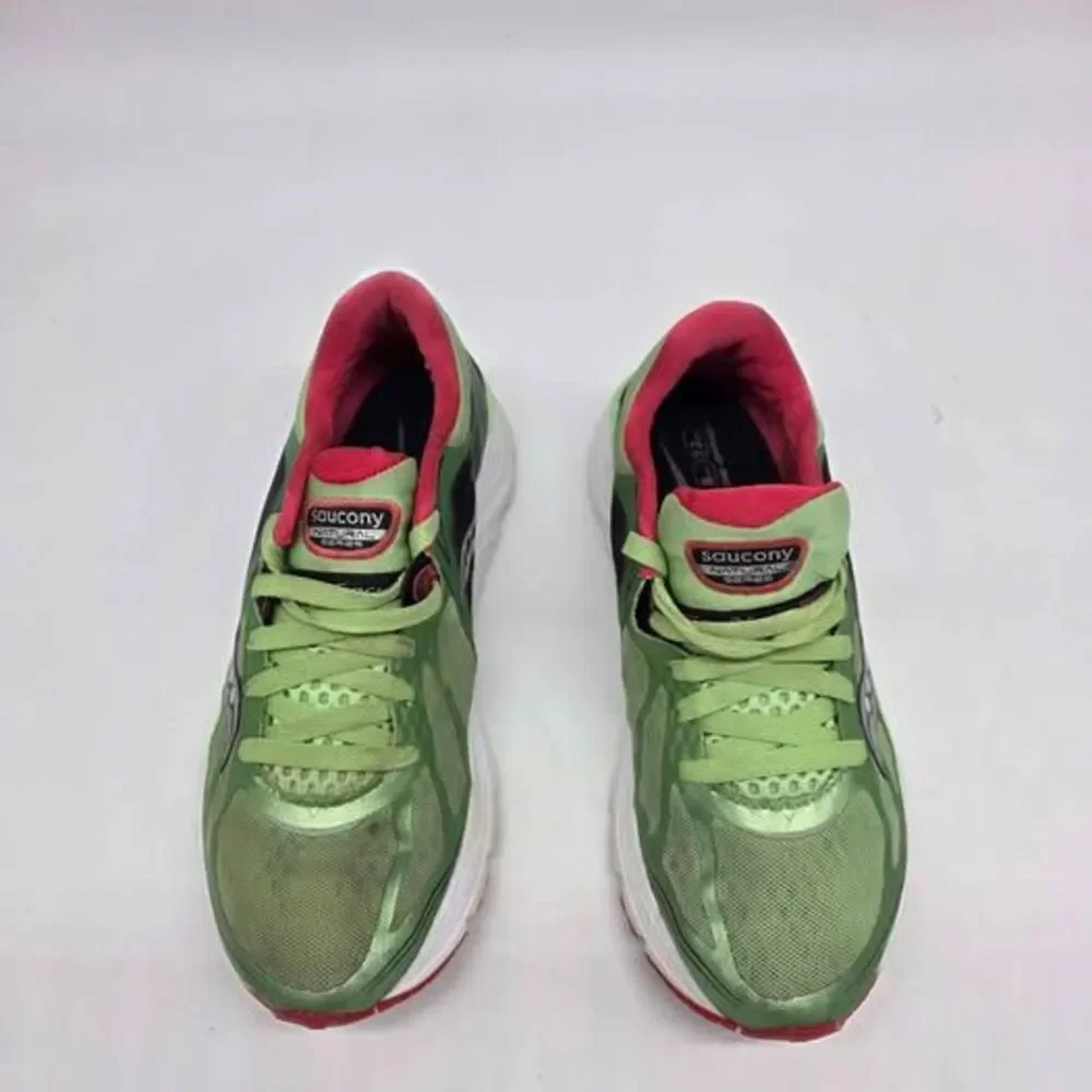 Saucony Kinvara 5 Women Size 7 Running Shoes Green Pink S10238-5 PowerGrid 4mm
